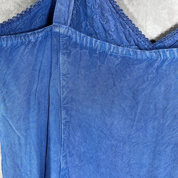 Raya Sun Dress Women Small Blue Floral Sleeveless V-Neck Casual Boho Fairy - Picture 6 of 11